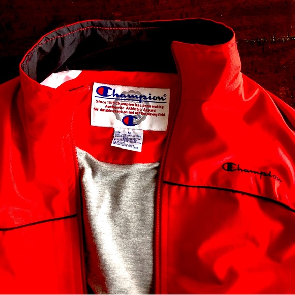 Ladies Champion Sports Jacket Red & Black size M Athletic Wear full front Zipper - Picture 4 of 5